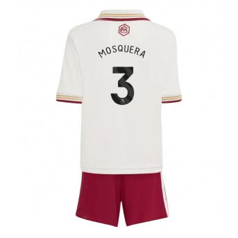 Billige Fotballdrakt Arsenal Cristhian Mosquera #3 Replika Tredjedraktsett Barn 2025-26 Kortermet (med bukser)